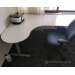 White IKEA Galant Open Style L Suite Desk w Grey Legs